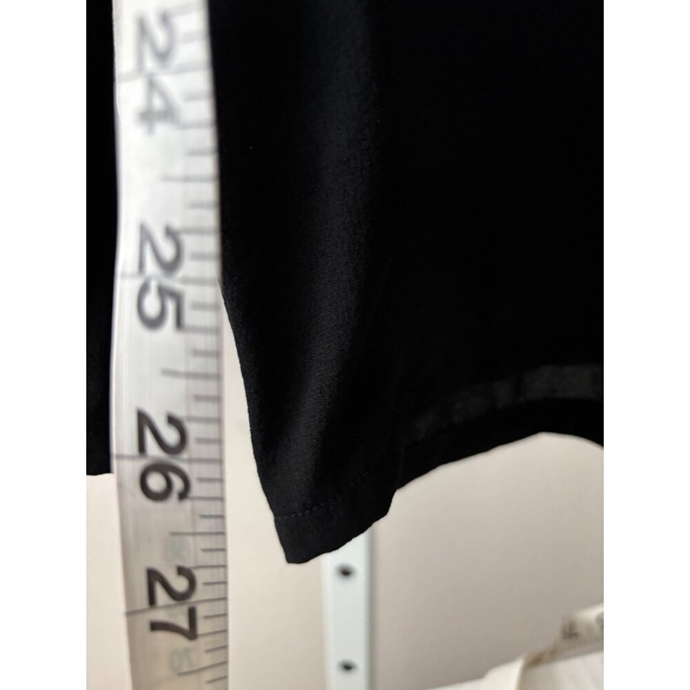 Eileen Fisher Pants 12P Silk Relaxed Straight-Leg Black Tan Stripe Quiet Luxury - Picture 10 of 12